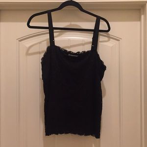 Black lace tank top - (A-06)